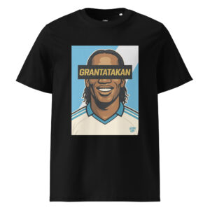 T-shirt GRANTATAKAN Marseillais Ivoirien - Fond bleu et blanc - Victory Vibe