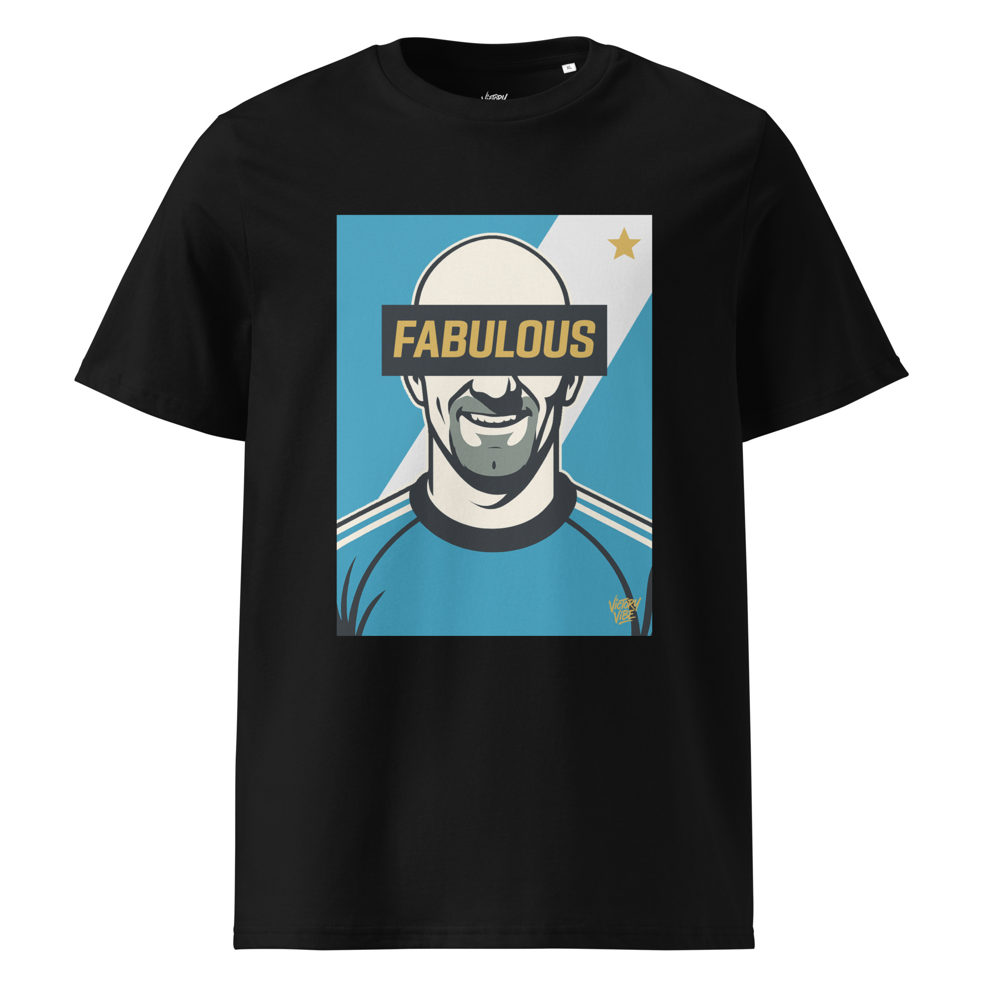 T-shirt FABULOUS - Fond bleu et blanc - Victory Vibe