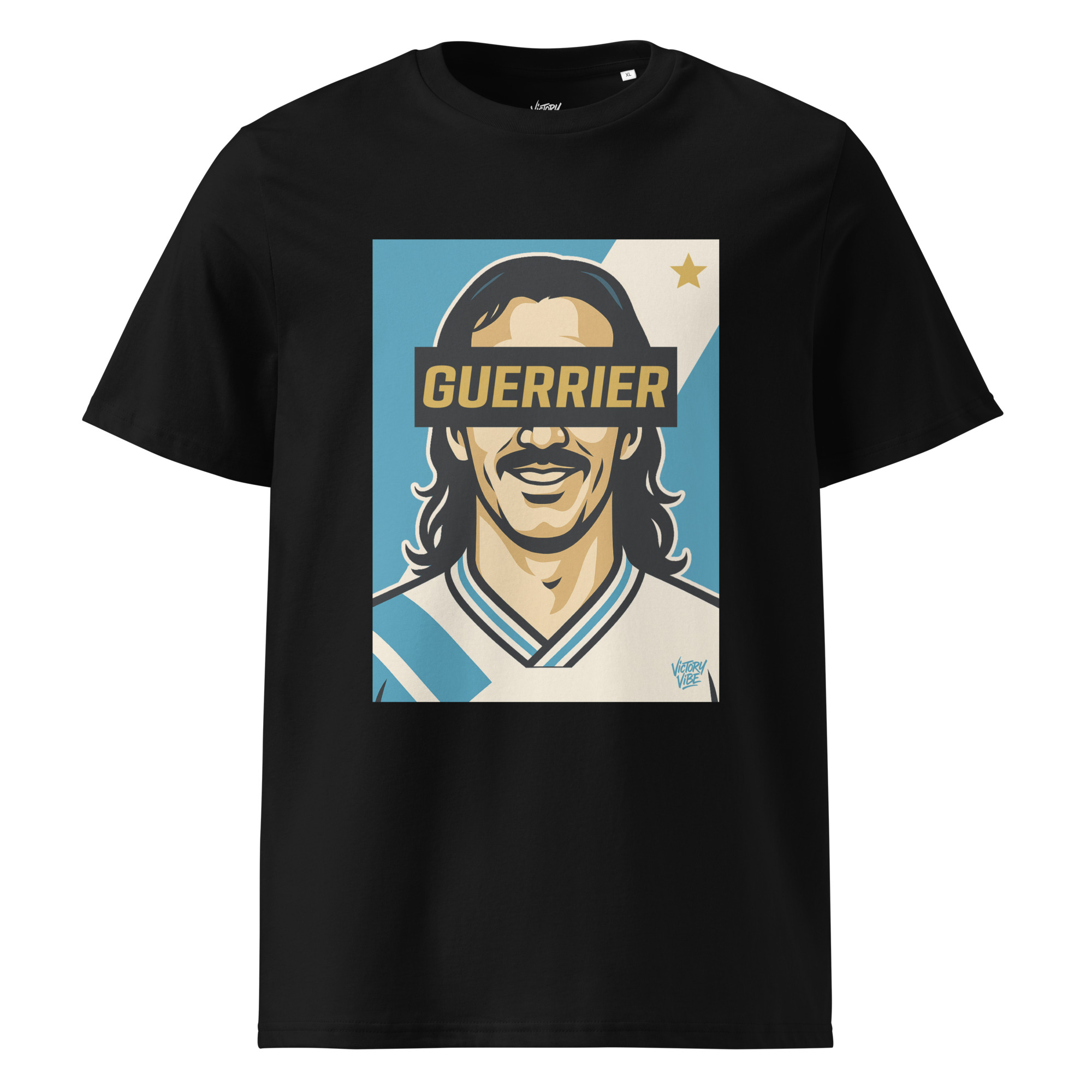 T-shirt GUERRIER Marseillais - Fond bleu et blanc - Victory Vibe