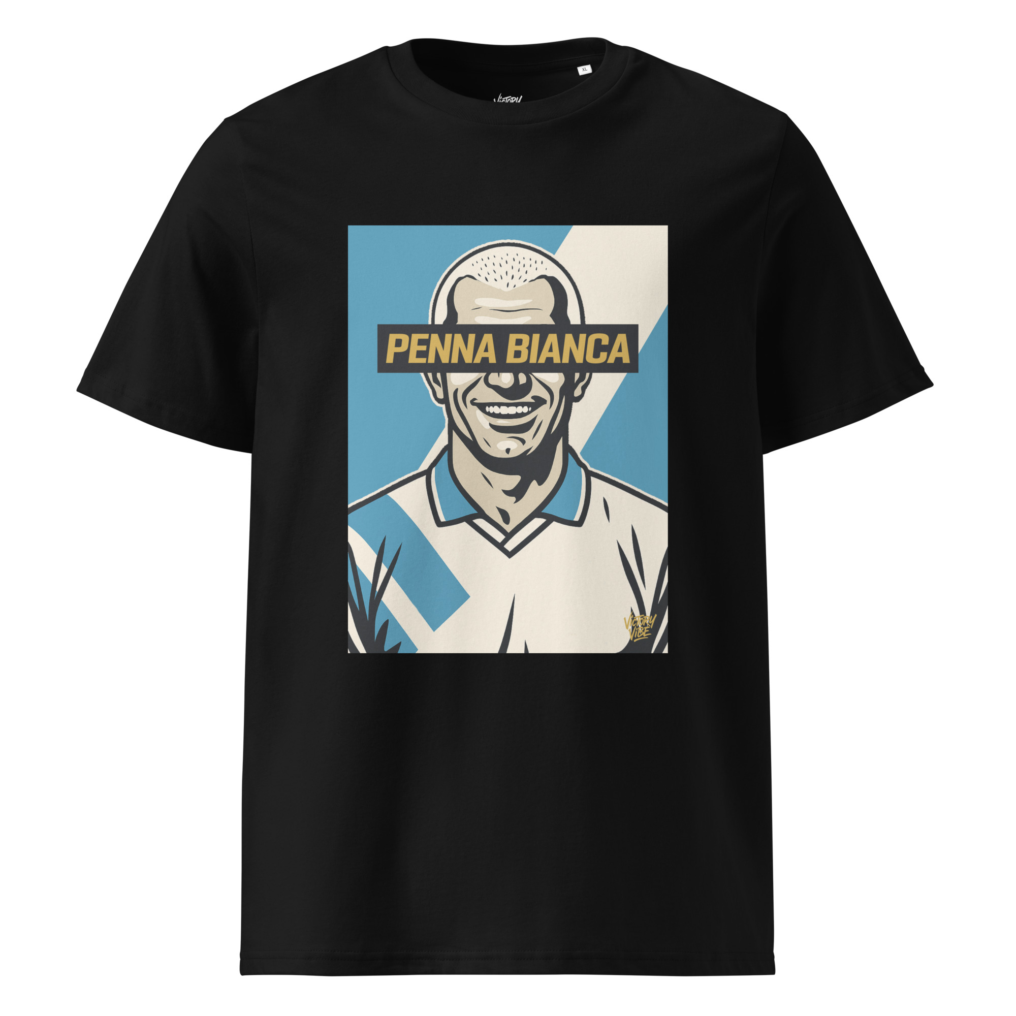 T-shirt PENNA BIANCA - Fond bleu et blanc - Victory Vibe