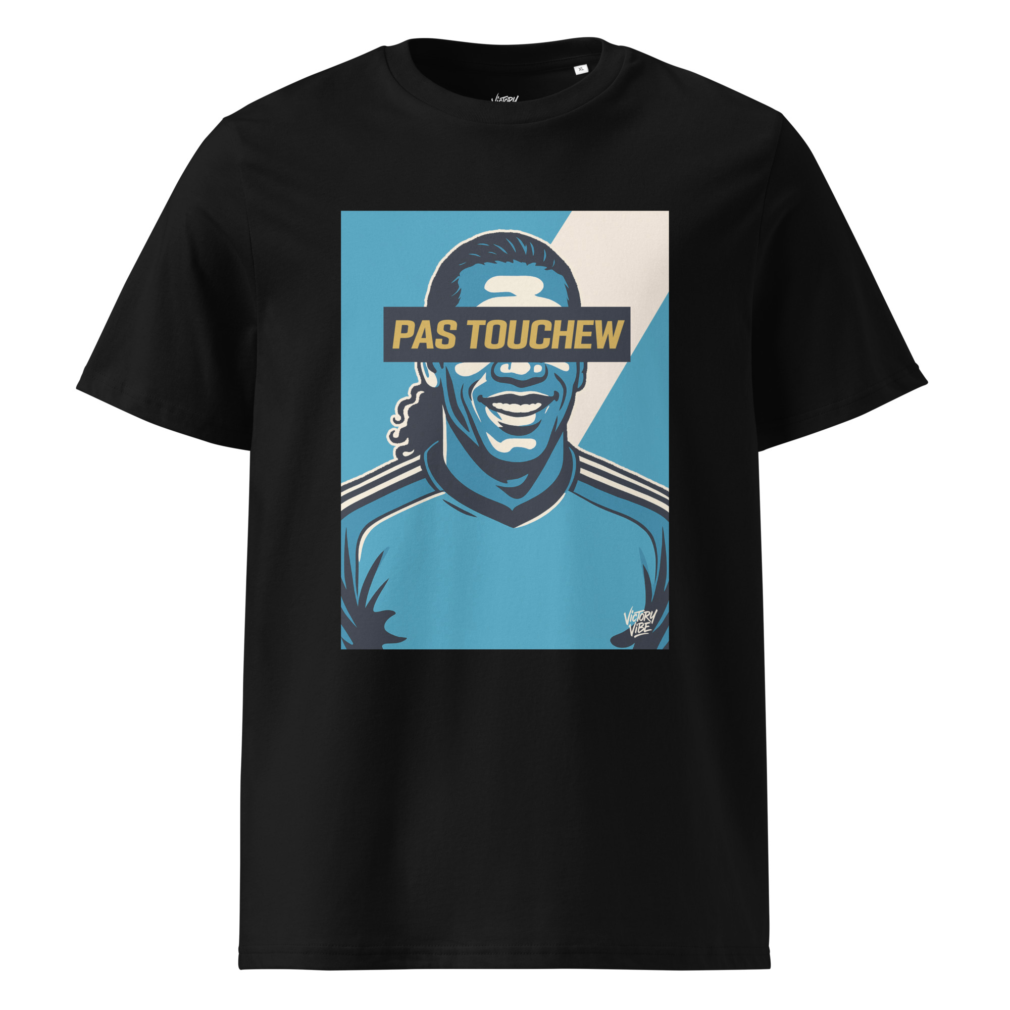T-shirt PAS TOUCHEW - Fond bleu et blanc - Victory Vibe