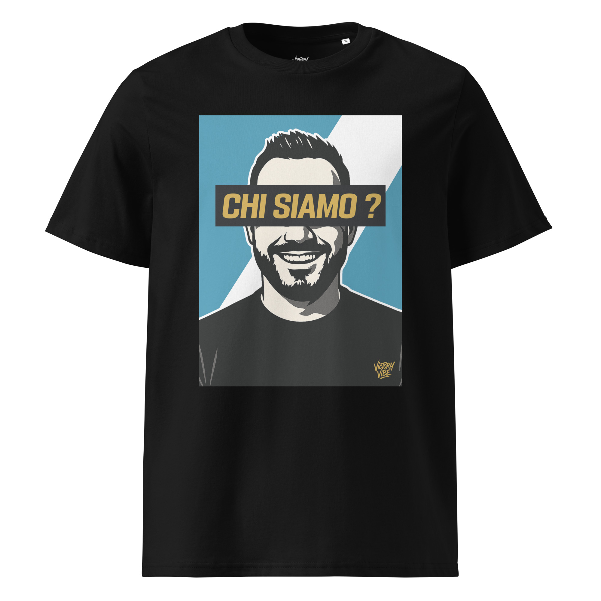 T-shirt CHI SIAMO - Fond bleu et blanc - Victory Vibe