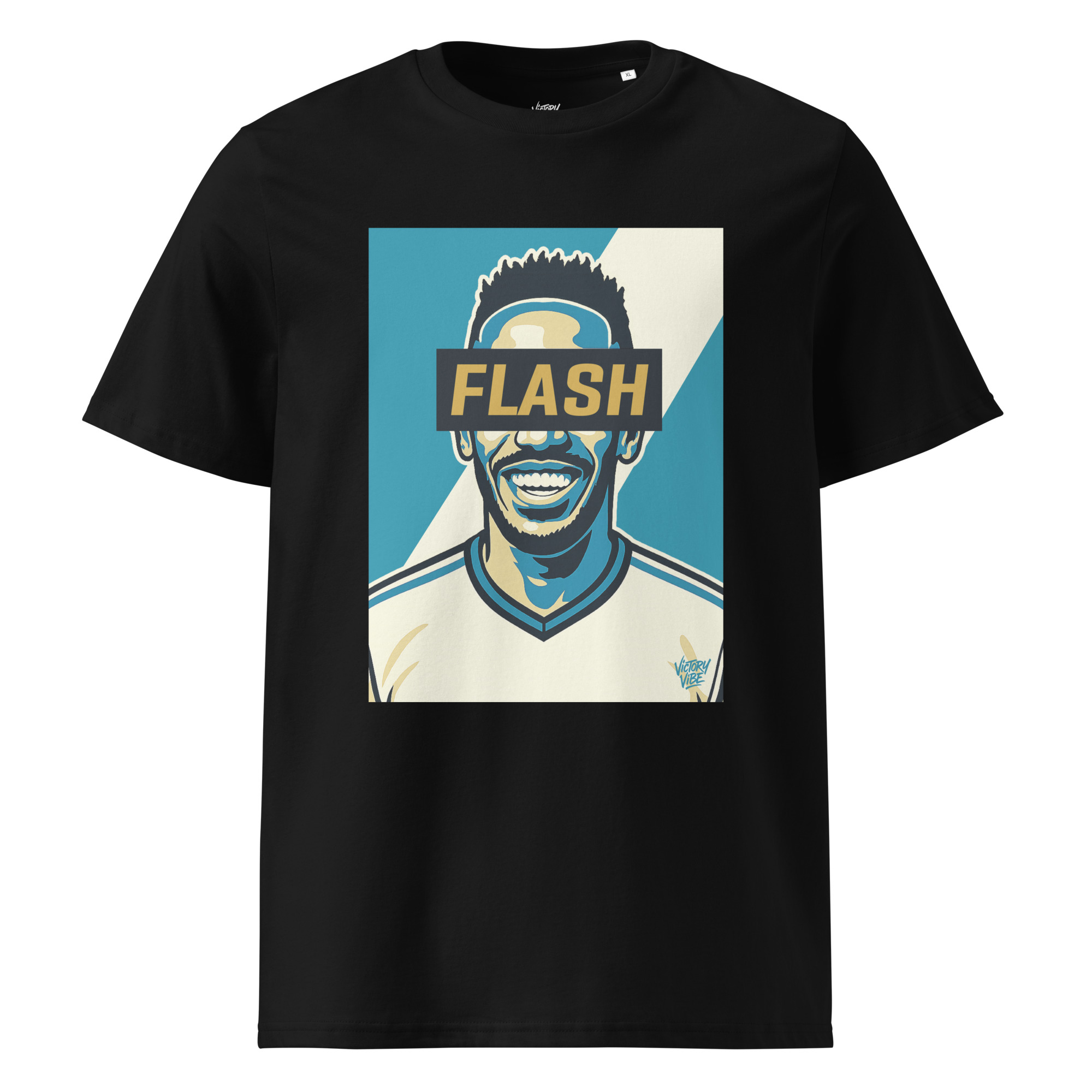 T-shirt FLASH Marseillais - Fond bleu et blanc - Victory Vibe