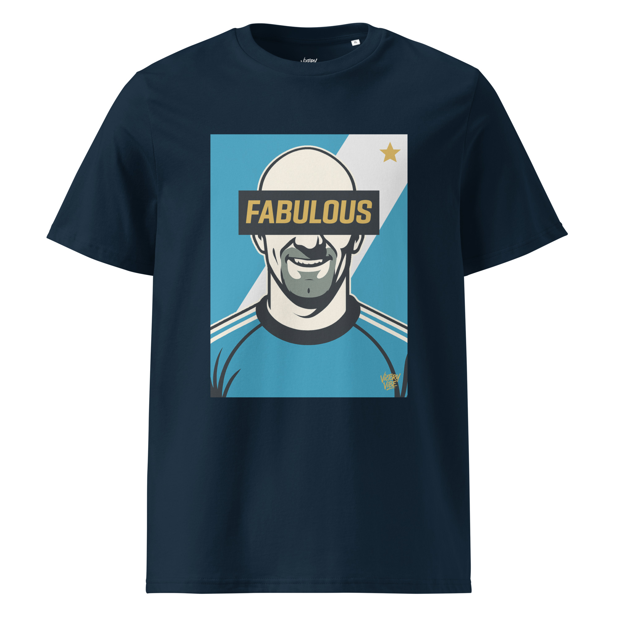 T-shirt FABULOUS - Fond bleu et blanc - Victory Vibe – Image 2