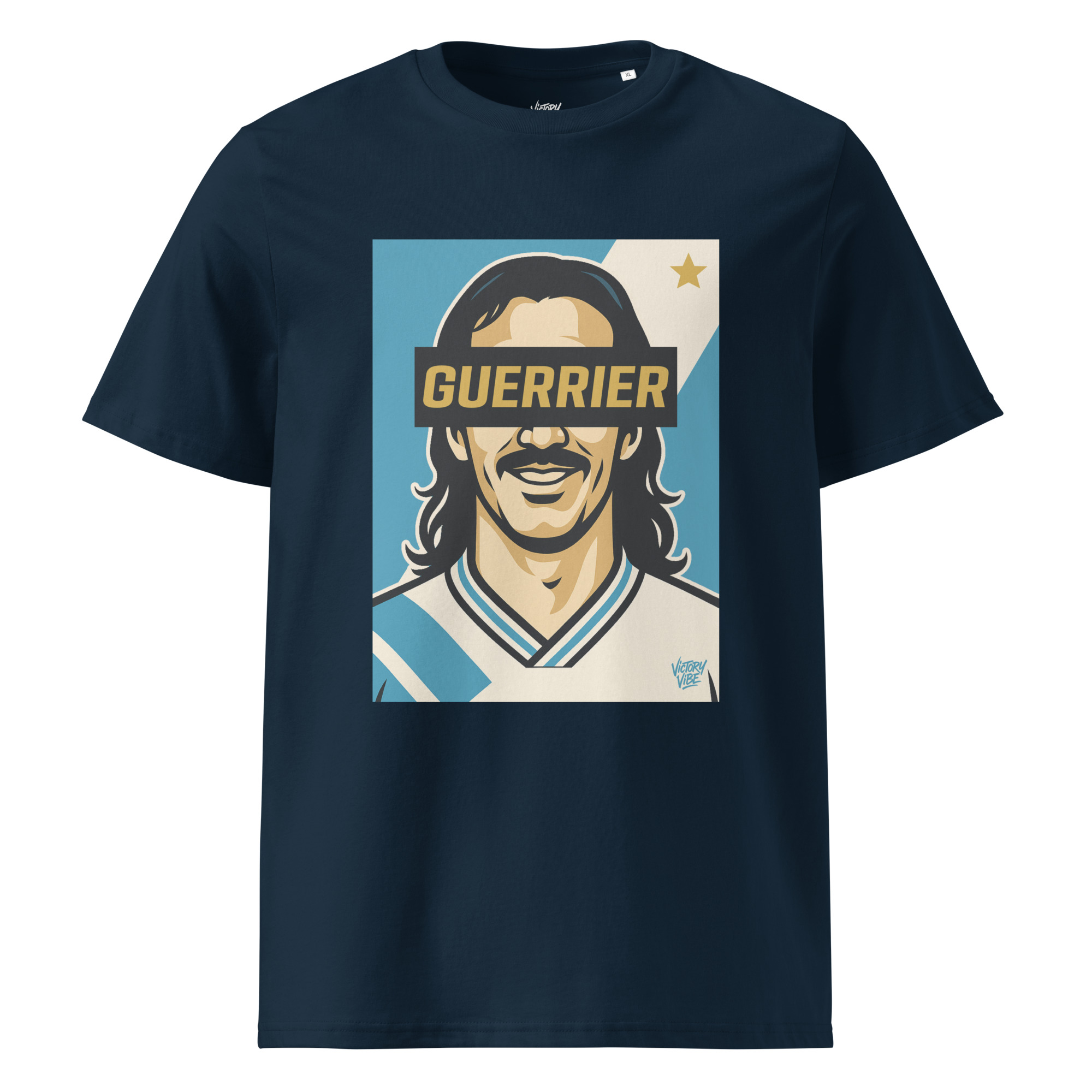 T-shirt GUERRIER Marseillais - Fond bleu et blanc - Victory Vibe – Image 2