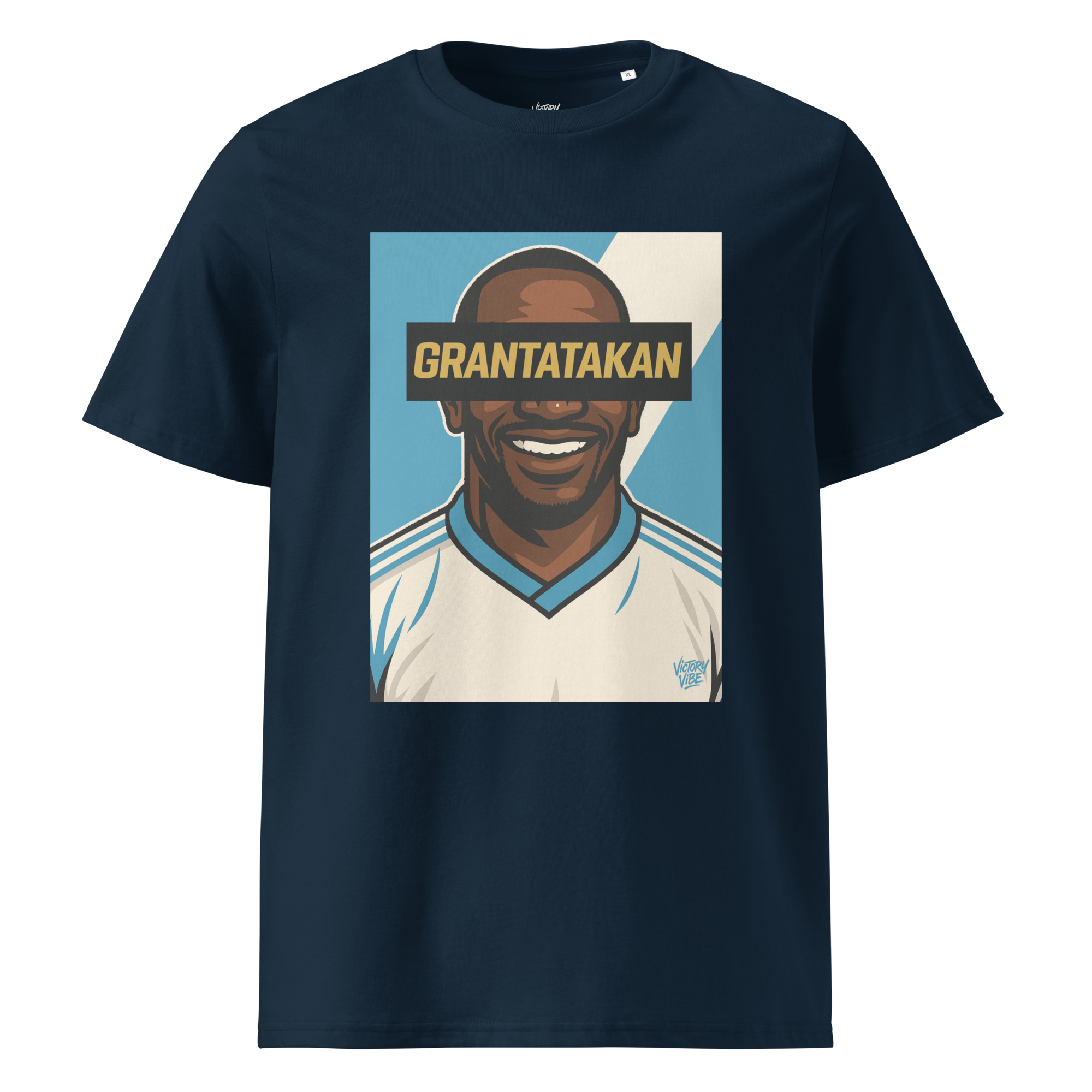 T-shirt GRANTATAKAN Marseillais Sénégalais - Fond bleu et blanc - Victory Vibe – Image 2