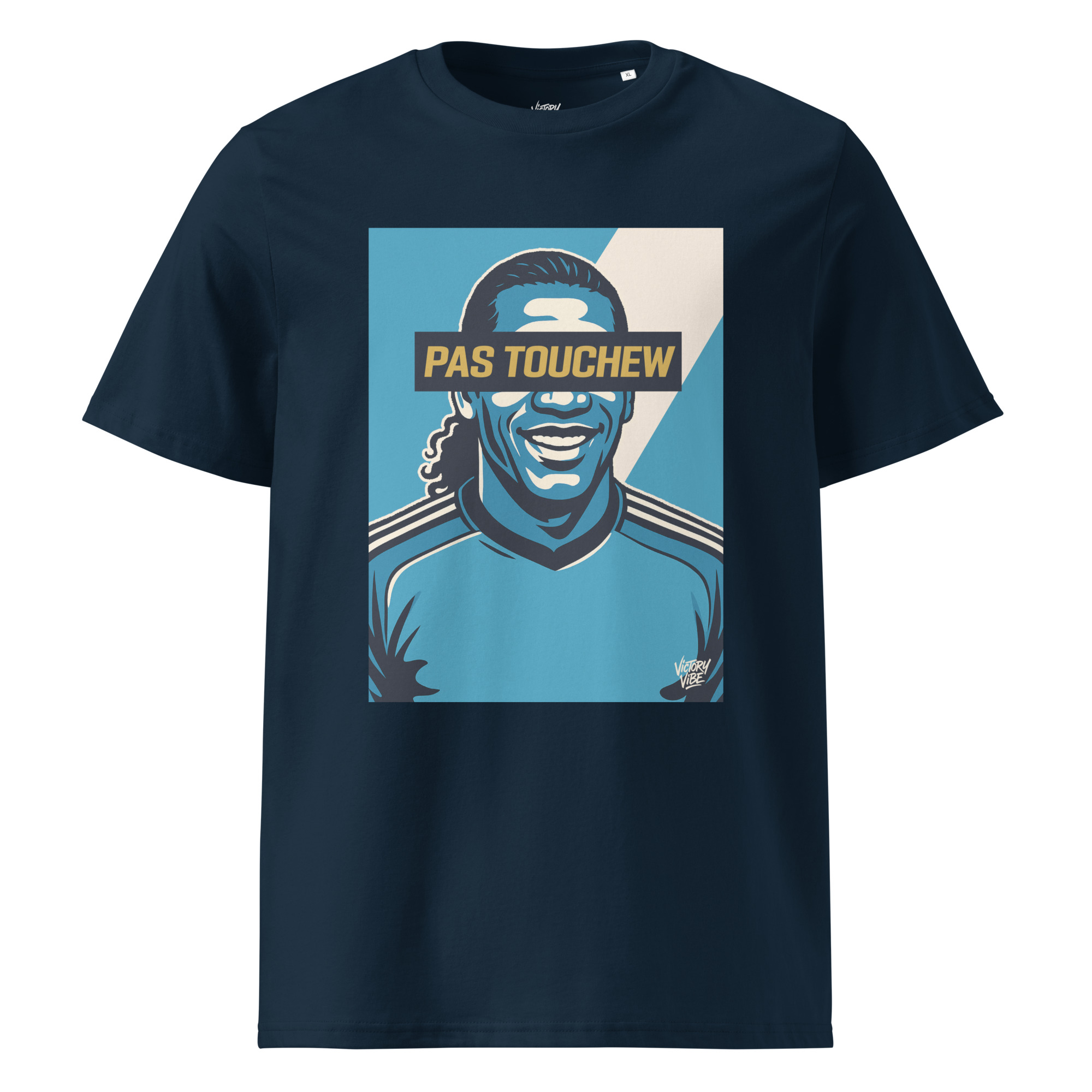 T-shirt PAS TOUCHEW - Fond bleu et blanc - Victory Vibe – Image 2
