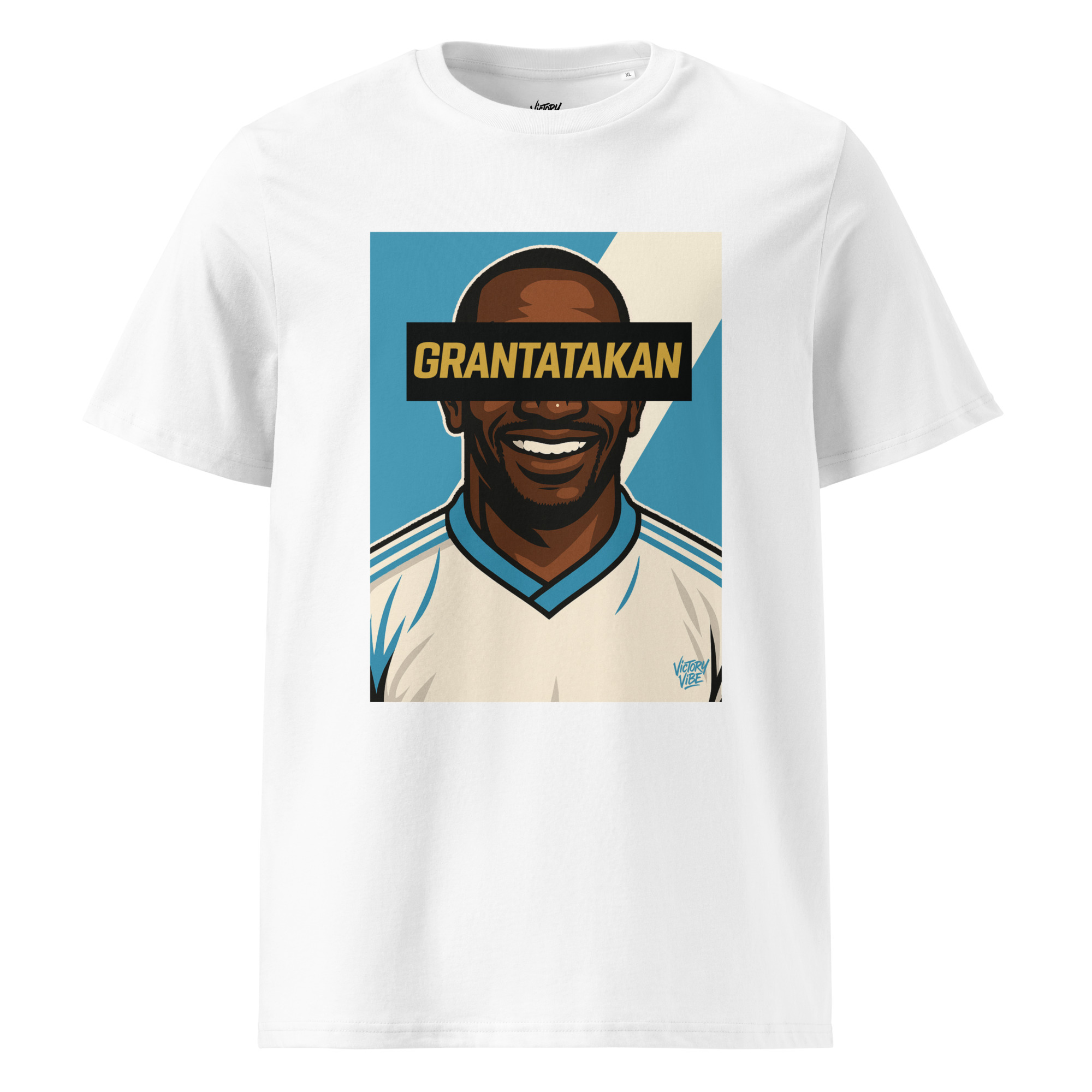 T-shirt GRANTATAKAN Marseillais Sénégalais - Fond bleu et blanc - Victory Vibe – Image 3