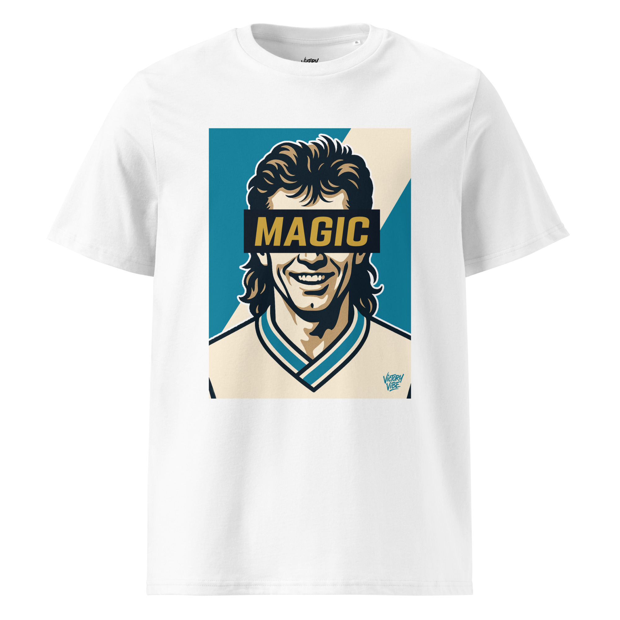 T-shirt MAGIC Marseillais - Fond bleu et blanc - Victory Vibe – Image 3