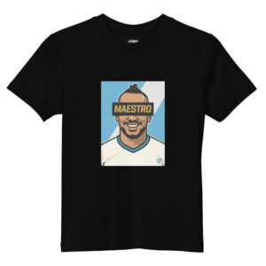 T-shirt ENFANT MAESTRO Marseillais - Fond bleu et blanc - Victory Vibe