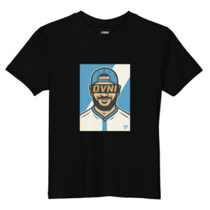 T-shirt ENFANT OVNI Marseillais - Fond bleu et blanc - Victory Vibe