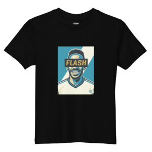 T-shirt ENFANT FLASH Marseillais - Fond bleu et blanc - Victory Vibe