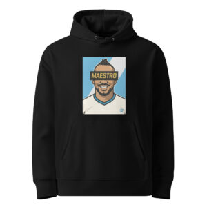 Sweat à capuche MAESTRO Marseillais - Fond bleu et blanc - Victory Vibe