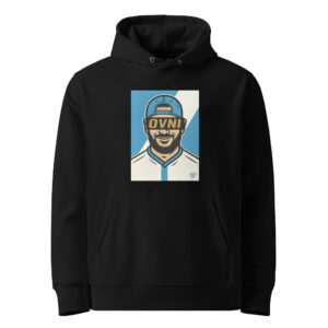 Sweat à capuche OVNI Marseillais - Fond bleu et blanc - Victory Vibe