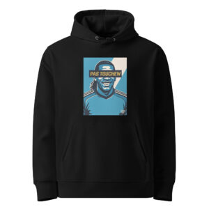 Sweat à capuche PAS TOUCHEW - Fond bleu et blanc - Victory Vibe